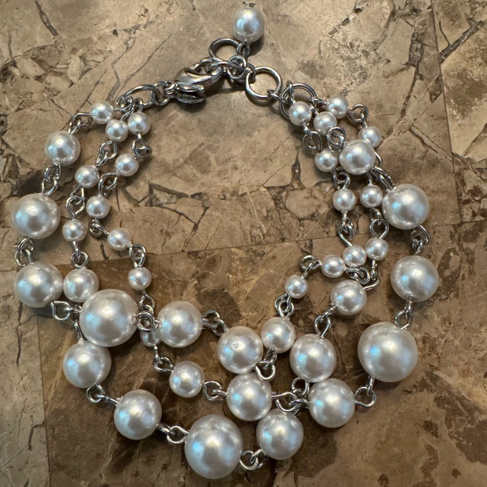 Premier Designs Silver Multi-Strand Bracelet